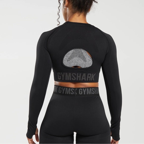 GYMSHARK Flex Long Sleeve Crop Top - Picture 2 of 5